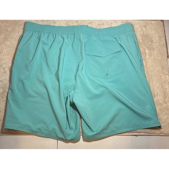 Far West Swim Shorts Mens Turquoise Drawstring 2XL Elastic Waist Pocket Lining - Picture 5 of 10